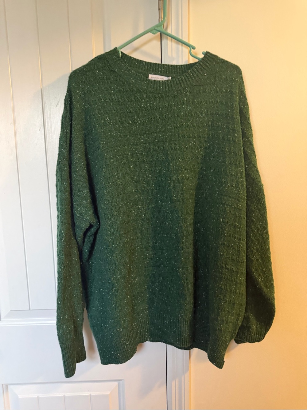 Chic Soul XXL Forest Green Textured Knit Sweater Oversized Fall Cozy Boutique - Picture 2 of 9